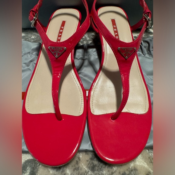 Prada Strap Sandle with Micro Heel - Picture 2 of 7